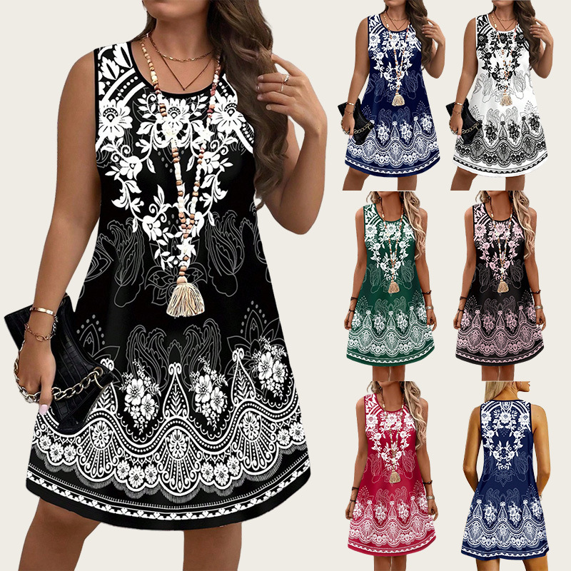 Shift Dress Sleeveless - Abiti Vintage in Stile Etnico 2026,