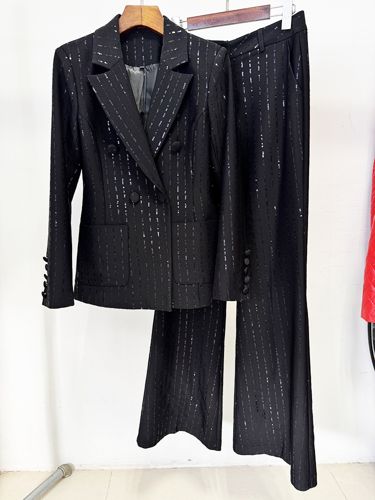 Women Formal Wear Set - Completo tailleur formale nero da donna