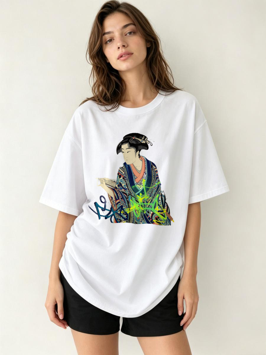 Women'S Formal Traditional Wear - T-shirt da donna con motivo runico,