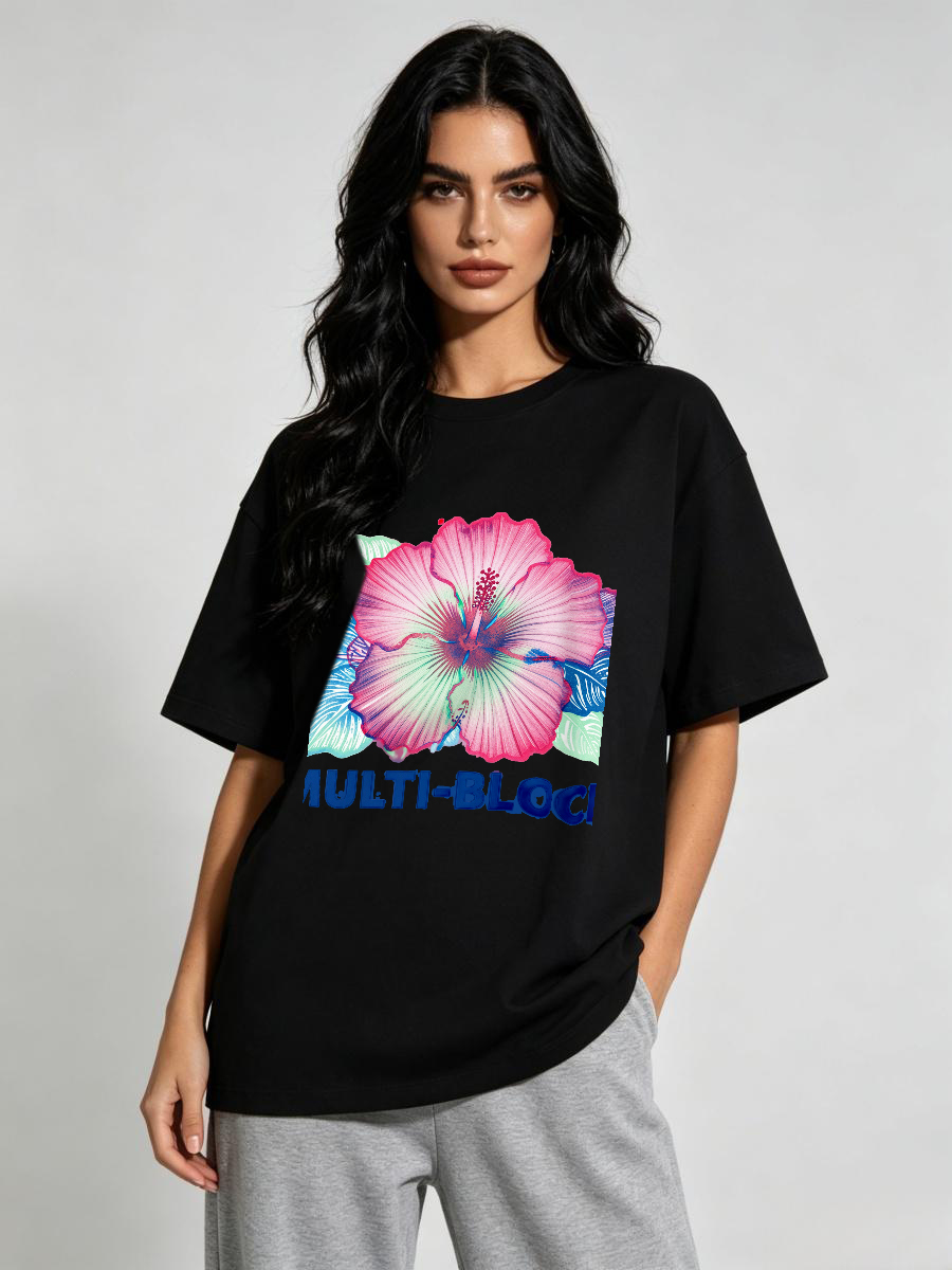 Women'S Formal Traditional Wear - T-shirt Donna con Stampa a Blocchi,