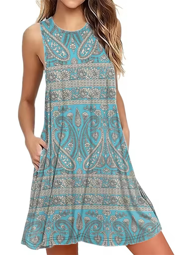 9XL Plus Size Vestito estivo F - Shift Dress Sleeveless recensione e prezzo