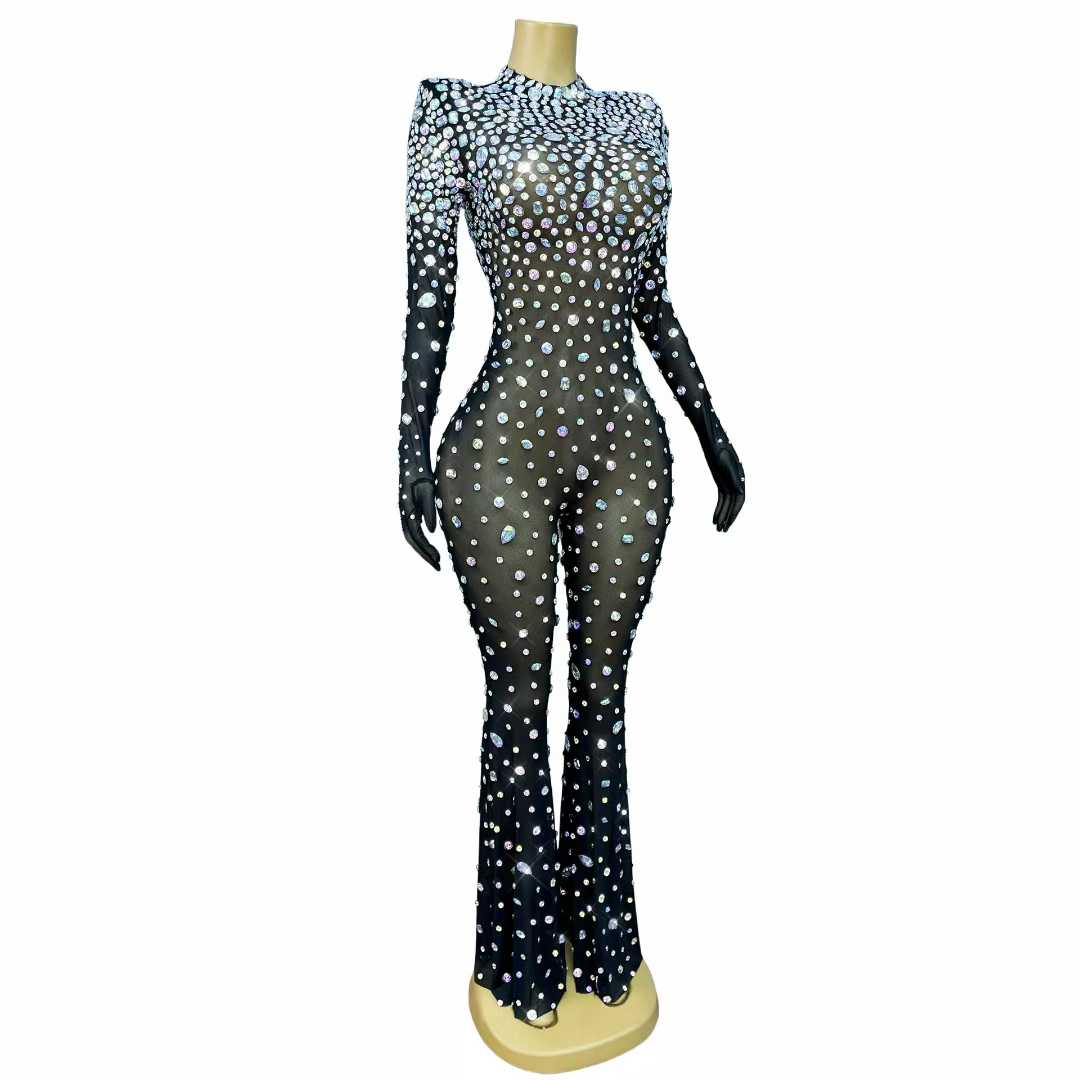 Tuta elegante con strass AB e  - Women'S Semi Formal Evening Wear recensione e prezzo